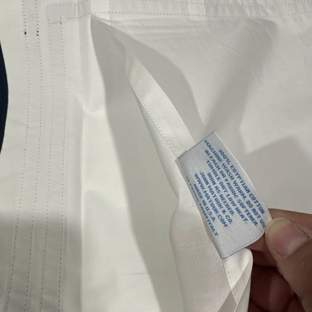 NIB $115‎ Matouk [ Boudoir Sham ] Luca 500TC Cotton in River Navy Blue